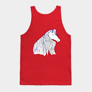 blue horse Tank Top